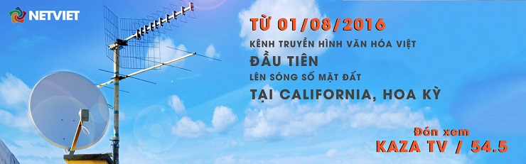 Kênh truyền hình văn hóa Việt NETVIET-VTC10 lên sóng số mặt đất tại California, Mỹ